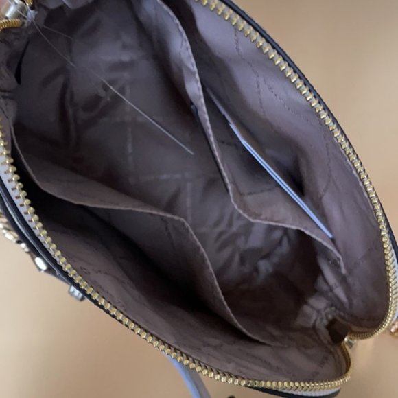 Michael Kors Jet Set Travel Medium Dome Crossbody Bag Pale Gold - Picture 8 of 15